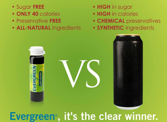 Evergreen vs Energy Drinks