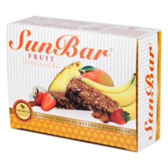 Sunbars/Whole Food Fiber Bars/10 Pack/Select Your Flavor